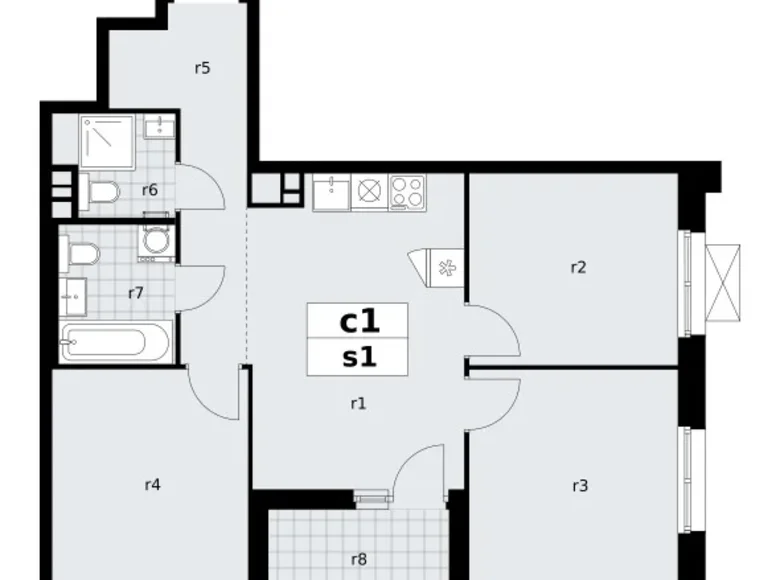 Mieszkanie 3 pokoi 66 m² poselenie Sosenskoe, Rosja