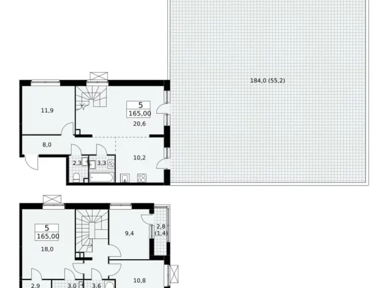 5 room apartment 165 m² poselenie Sosenskoe, Russia