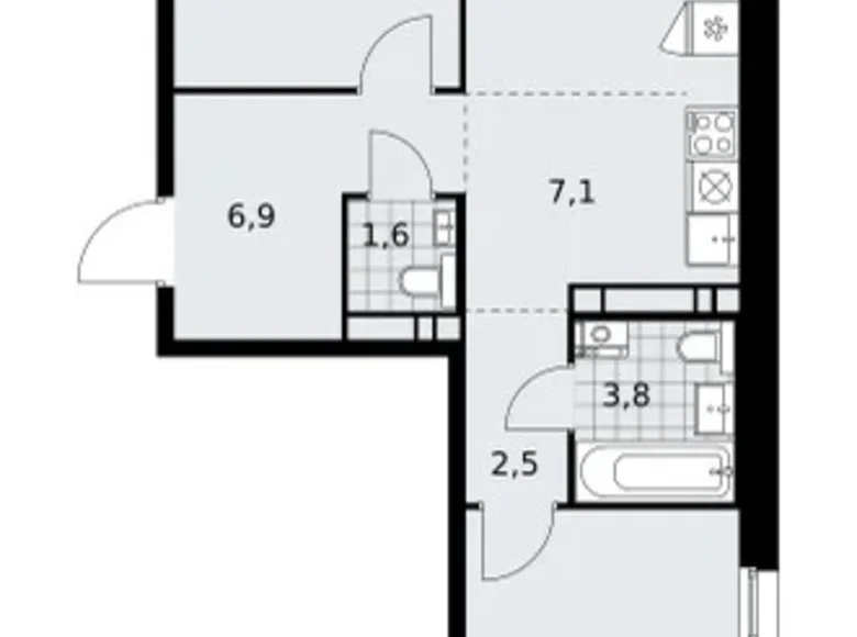 Appartement 3 chambres 60 m² poselenie Sosenskoe, Fédération de Russie