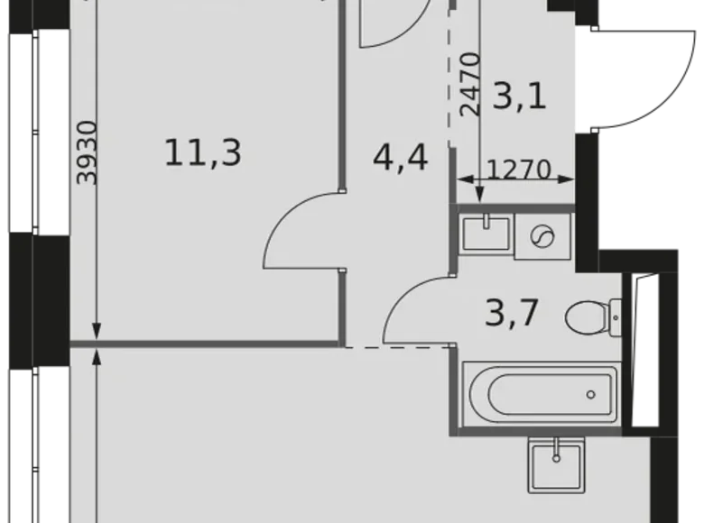 Mieszkanie 3 pokoi 67 m² Moskwa, Rosja