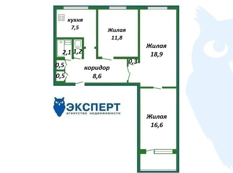 Wohnung 3 zimmer 67 m² Minsk, Weißrussland