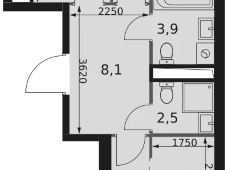 Wohnung 2 zimmer 59 m² Moskau, Russland