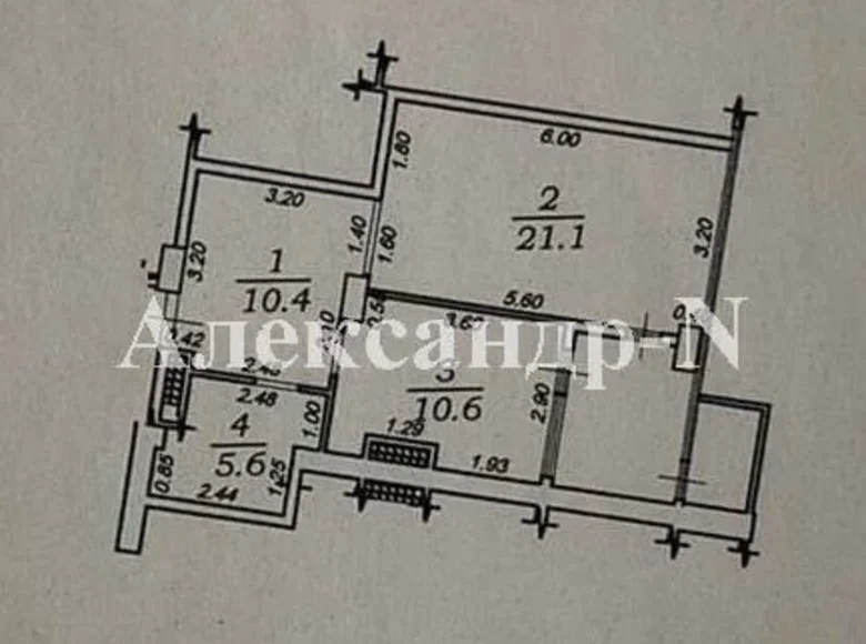 Mieszkanie 1 pokój 54 m² Odessa, Ukraina