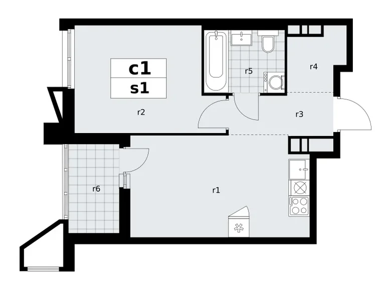 1 room apartment 39 m² poselenie Sosenskoe, Russia