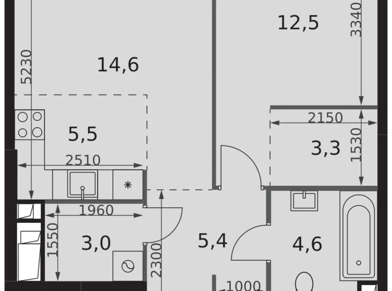 Apartamento 2 habitaciones 49 m² North-Western Administrative Okrug, Rusia