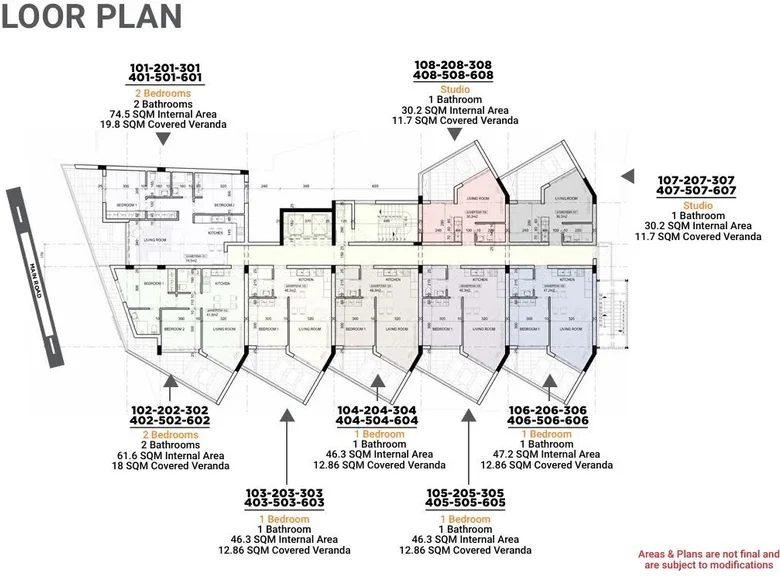 2 bedroom apartment 94 m² Larnaca, Cyprus