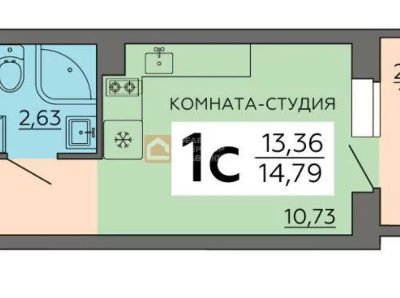 Mieszkanie 1 pokój 15 m² Woroneż, Rosja