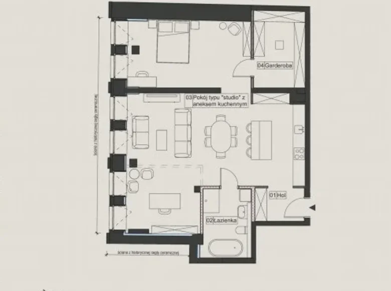 1 bedroom apartment 91 m² Gdansk, Poland