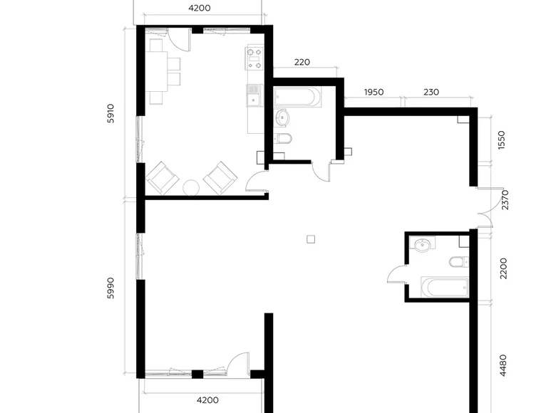 Квартира 3 комнаты 125 м² Ташкент, Узбекистан