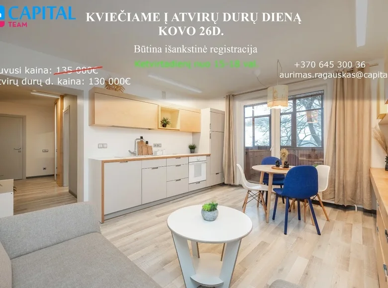 Apartamento 3 habitaciones 49 m² Vilna, Lituania