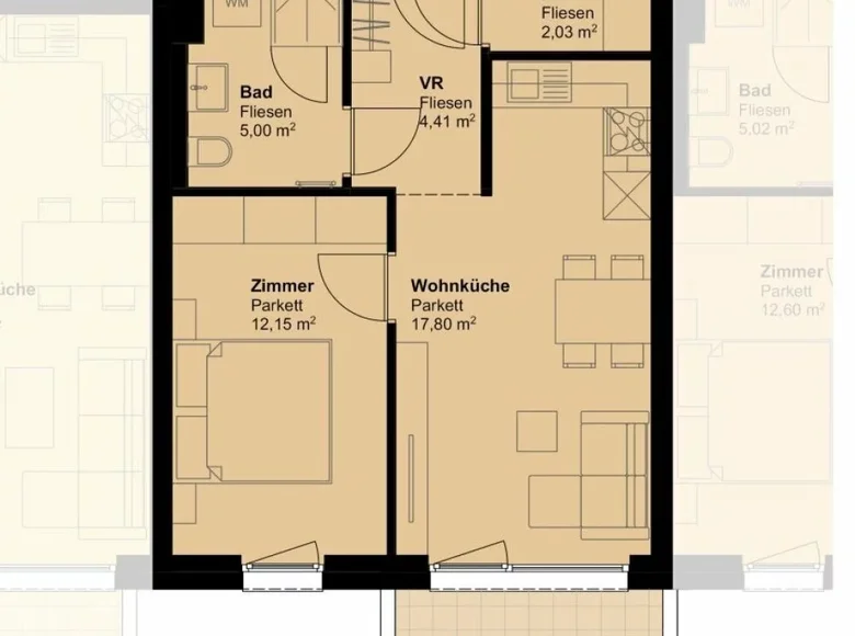 Wohnung 2 zimmer 41 392 m² Gerasdorf bei Wien, Österreich
