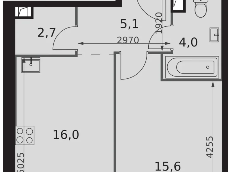Apartamento 2 habitaciones 43 m² Moscú, Rusia