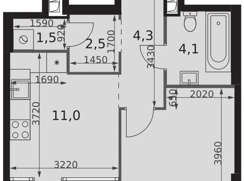 Appartement 1 chambre 40 m² Moscou, Russie