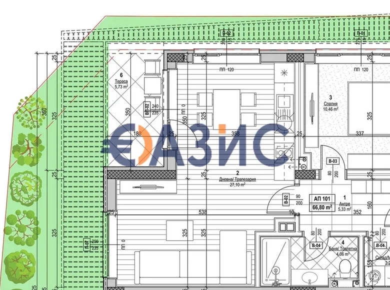 1 bedroom apartment 77 m² Nesebar, Bulgaria
