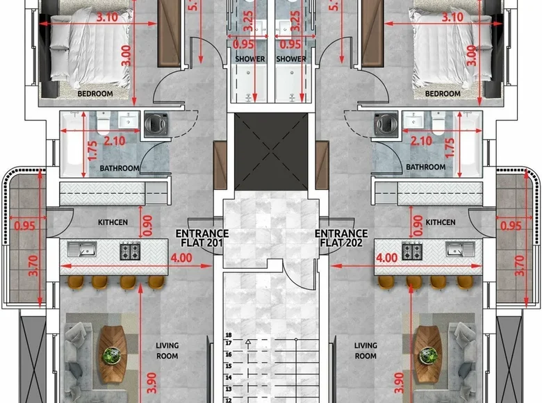 Appartement 2 chambres 99 m² Larnaca, Chypre