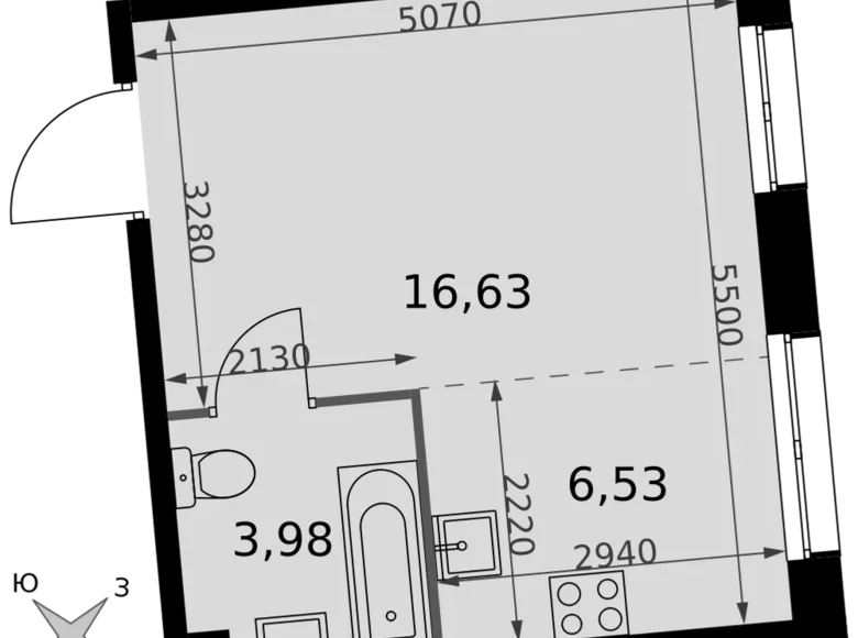 Estudio 1 habitación 27 m² Moscú, Rusia