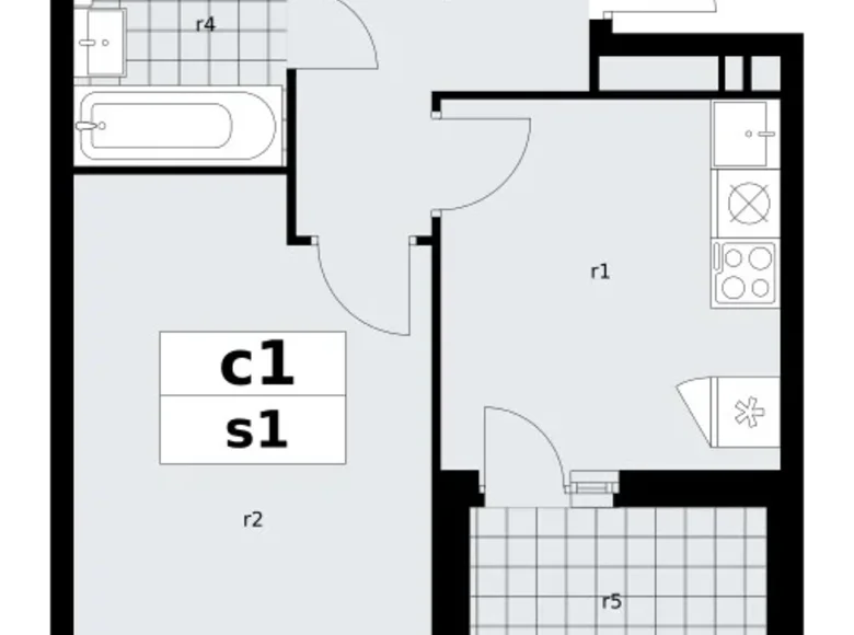 Квартира 1 комната 33 м² поселение Сосенское, Россия