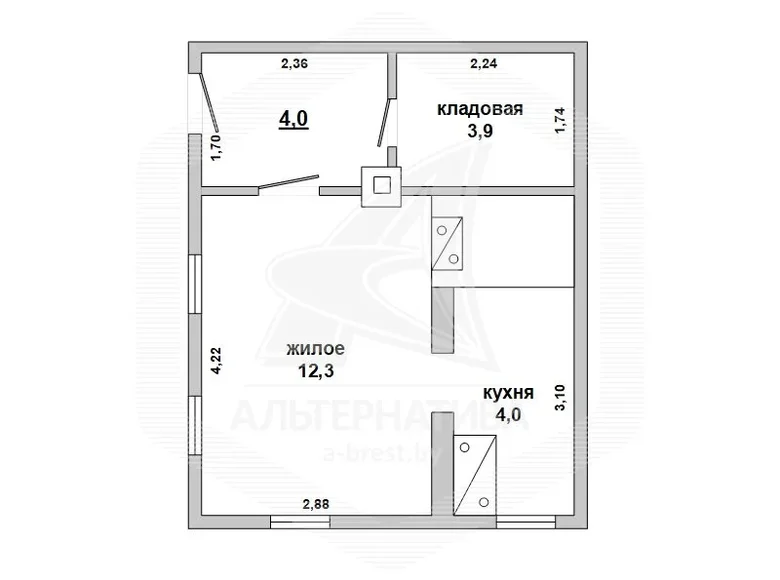 Casa 24 m² Ciuchinicy, Bielorrusia