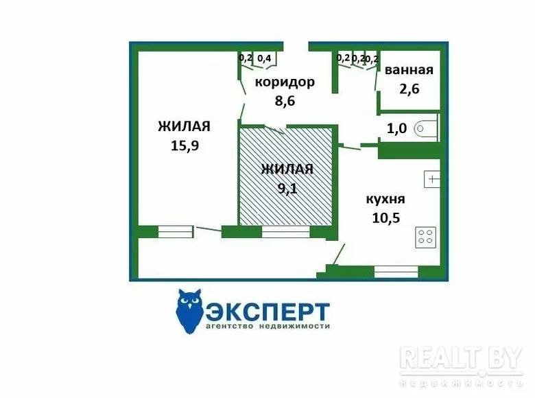 Apartment 49 m² Minsk, Belarus