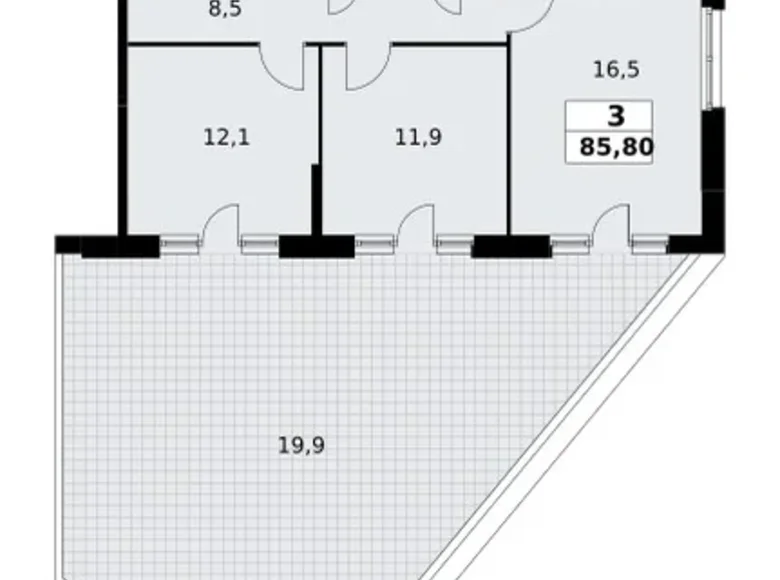 Apartamento 3 habitaciones 86 m² Postnikovo, Rusia