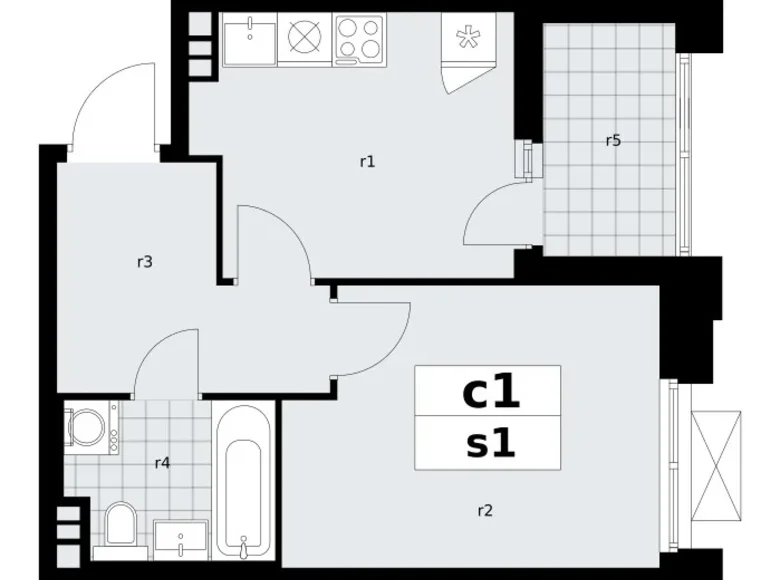 Mieszkanie 1 pokój 34 m² poselenie Sosenskoe, Rosja