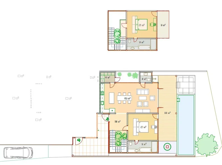 Вилла 2 спальни 190 м² Убуд, Индонезия