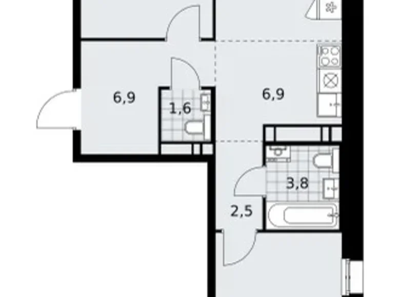 Apartamento 3 habitaciones 60 m² poselenie Sosenskoe, Rusia