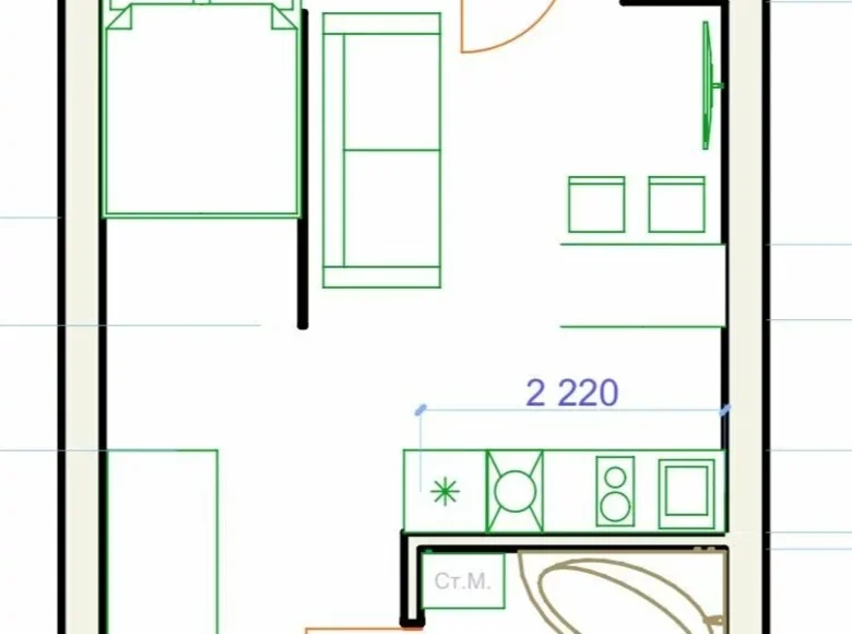 Apartamento 1 habitación 33 m² Minsk, Bielorrusia