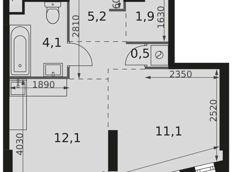 Студия 1 комната 35 м² Москва, Россия
