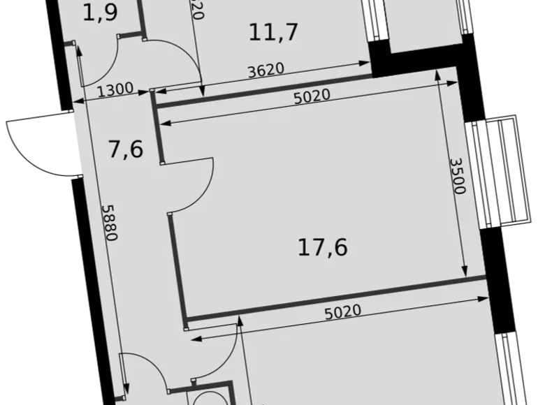 Apartamento 2 habitaciones 60 m² Razvilka, Rusia