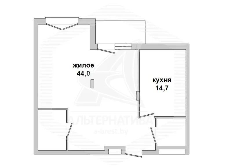 2 room apartment 69 m² Muchaviecki sielski Saviet, Belarus