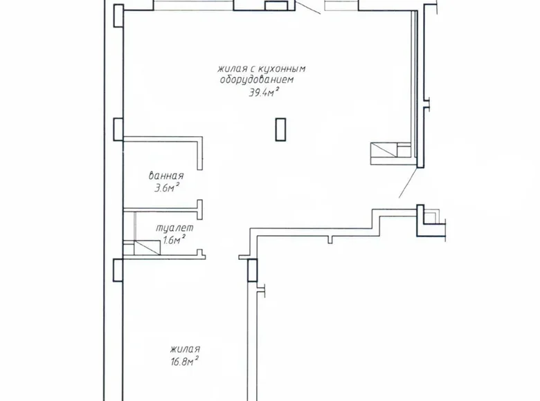 2 room apartment 65 m² Minsk, Belarus