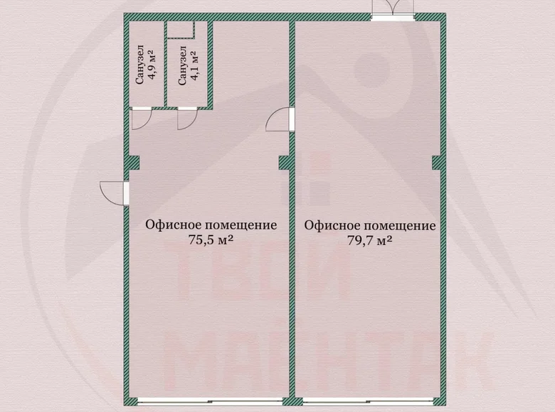 Pomieszczenie biurowe 164 m² Mińsk, Białoruś