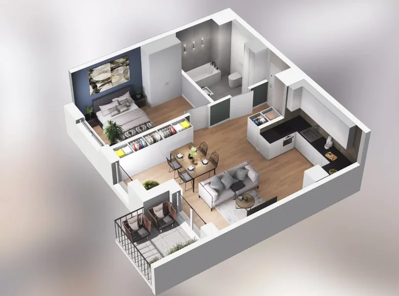 2 bedroom apartment 48 m² Poznan, Poland