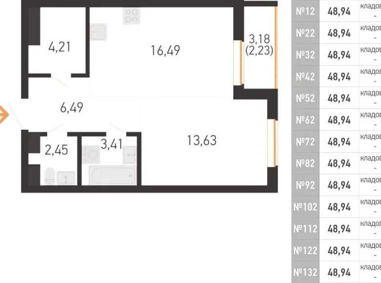 Квартира 2 комнаты 49 м² Копище, Беларусь