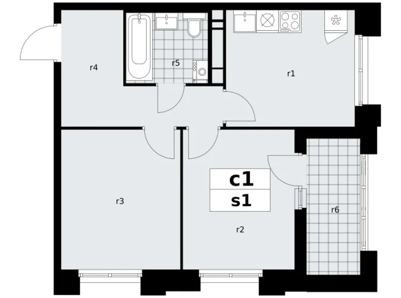 Appartement 2 chambres 48 m² poselenie Sosenskoe, Fédération de Russie