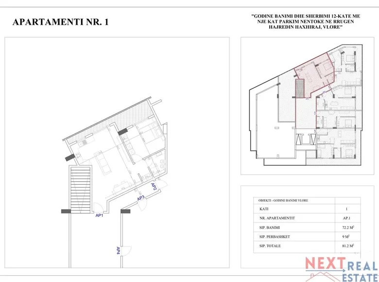 Wohnung 3 zimmer 72 m² Bashkia Vlore, Albanien