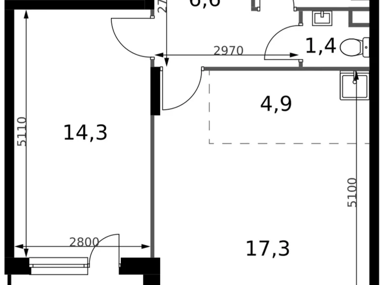 Apartamento 2 habitaciones 50 m² Sapronovo, Rusia