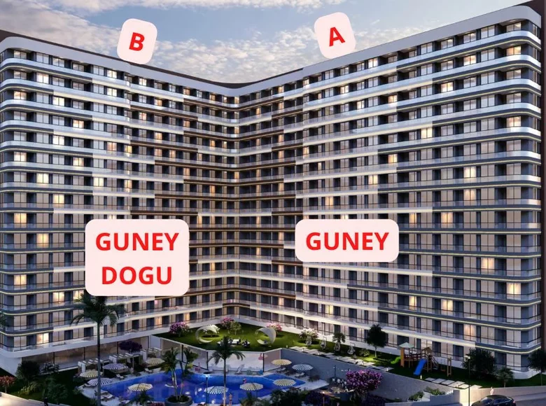 Apartamento 1 habitacion 62 m² Provincia de Mersin, Turquía