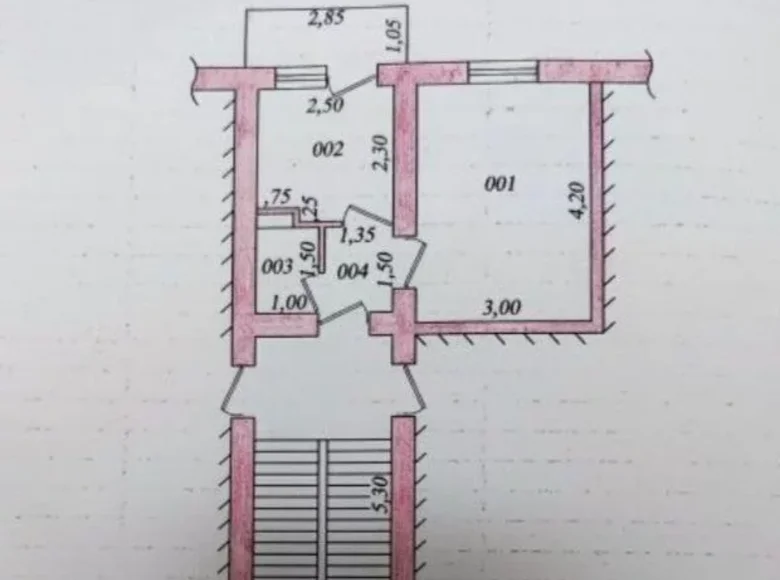 Kvartira 1 xona 28 m² Toshkentda