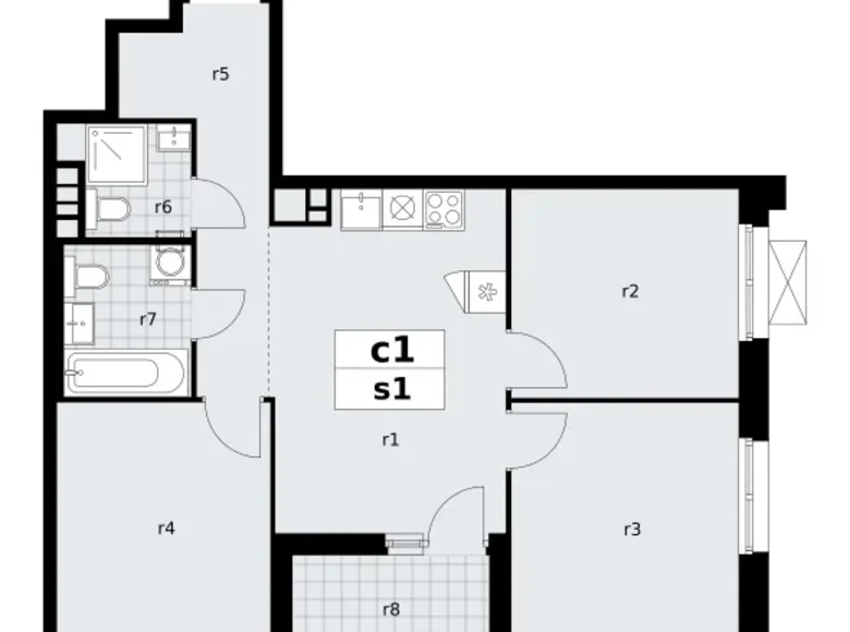 Mieszkanie 3 pokoi 66 m² poselenie Sosenskoe, Rosja