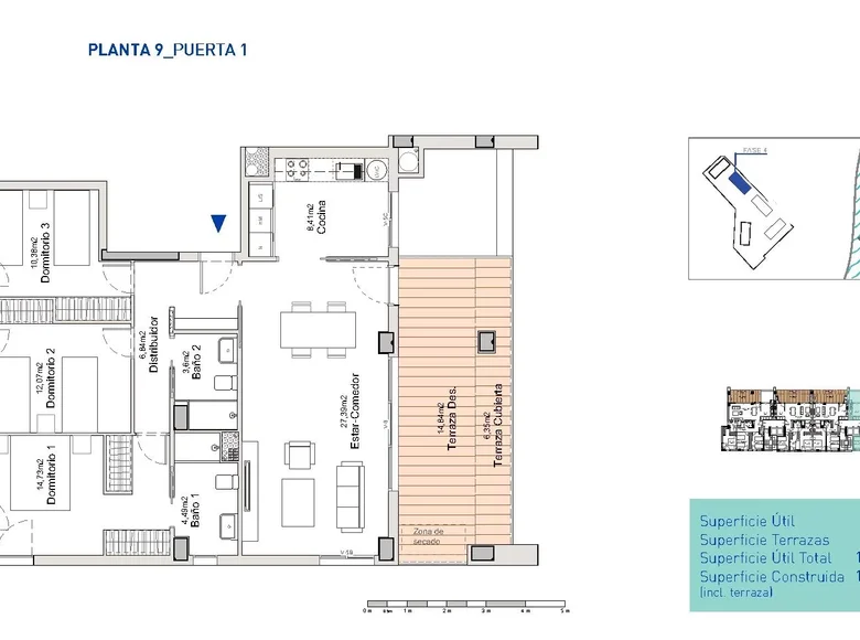 Penthouse 3 pokoi 123 m² Alicante (wyspa), Hiszpania