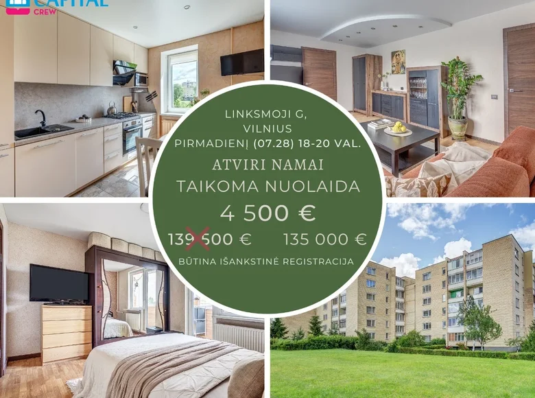 Appartement 3 chambres 61 m² Vilnius, Lituanie