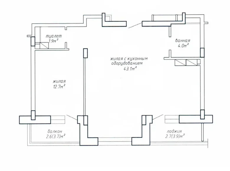 Appartement 2 chambres 67 m² Minsk, Bélarus