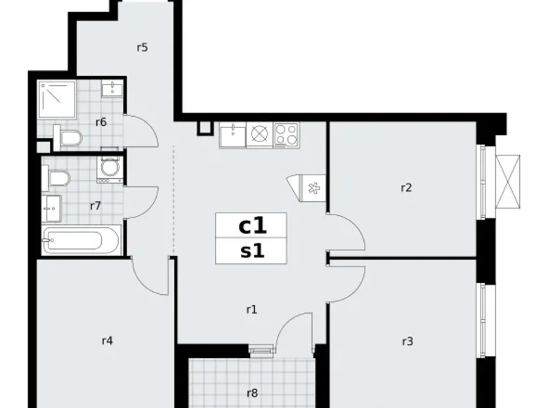 Apartamento 3 habitaciones 66 m² poselenie Sosenskoe, Rusia