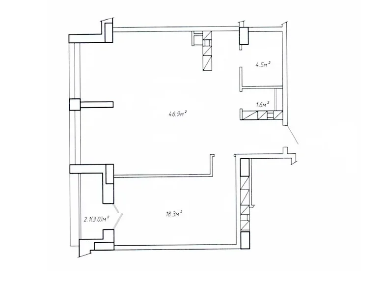 Квартира 2 комнаты 74 м² Минск, Беларусь