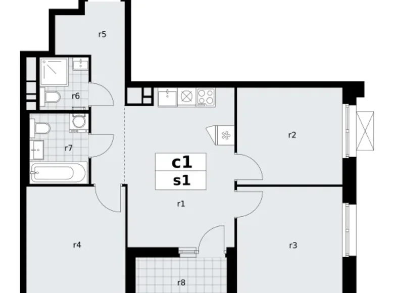 Mieszkanie 3 pokoi 65 m² poselenie Sosenskoe, Rosja