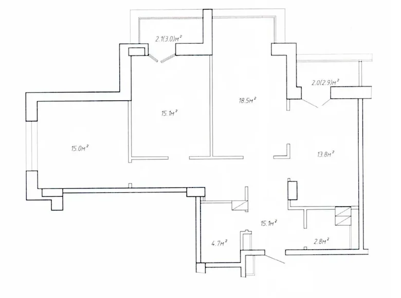 Appartement 3 chambres 89 m² Minsk, Bélarus