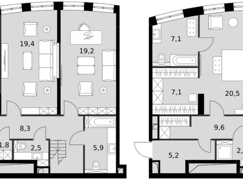 Apartamento 5 habitaciones 157 m² North-Western Administrative Okrug, Rusia