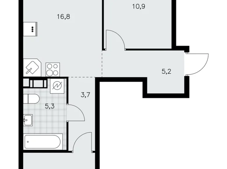 Mieszkanie 2 pokoi 55 m² Krasnoye Selo, Rosja